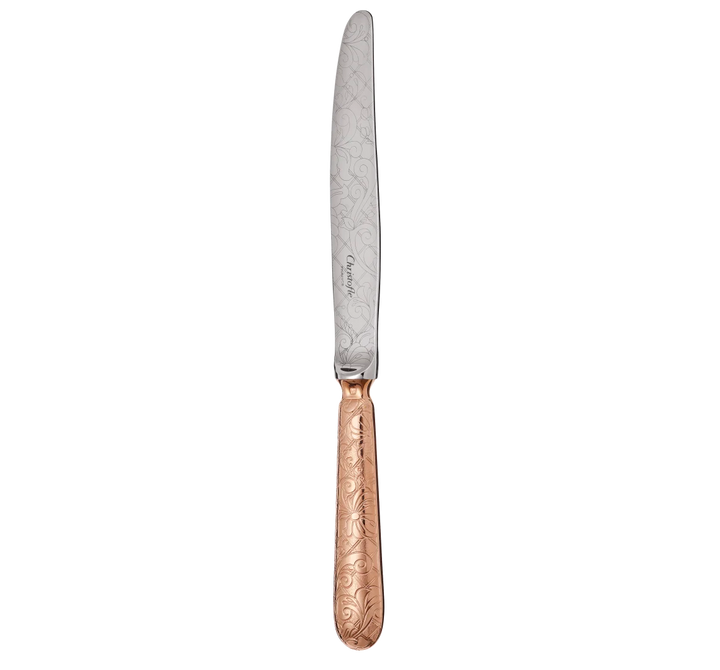 Jardin d'Eden - Dinner Knife - Gilded Silver Plated - Pink Gold