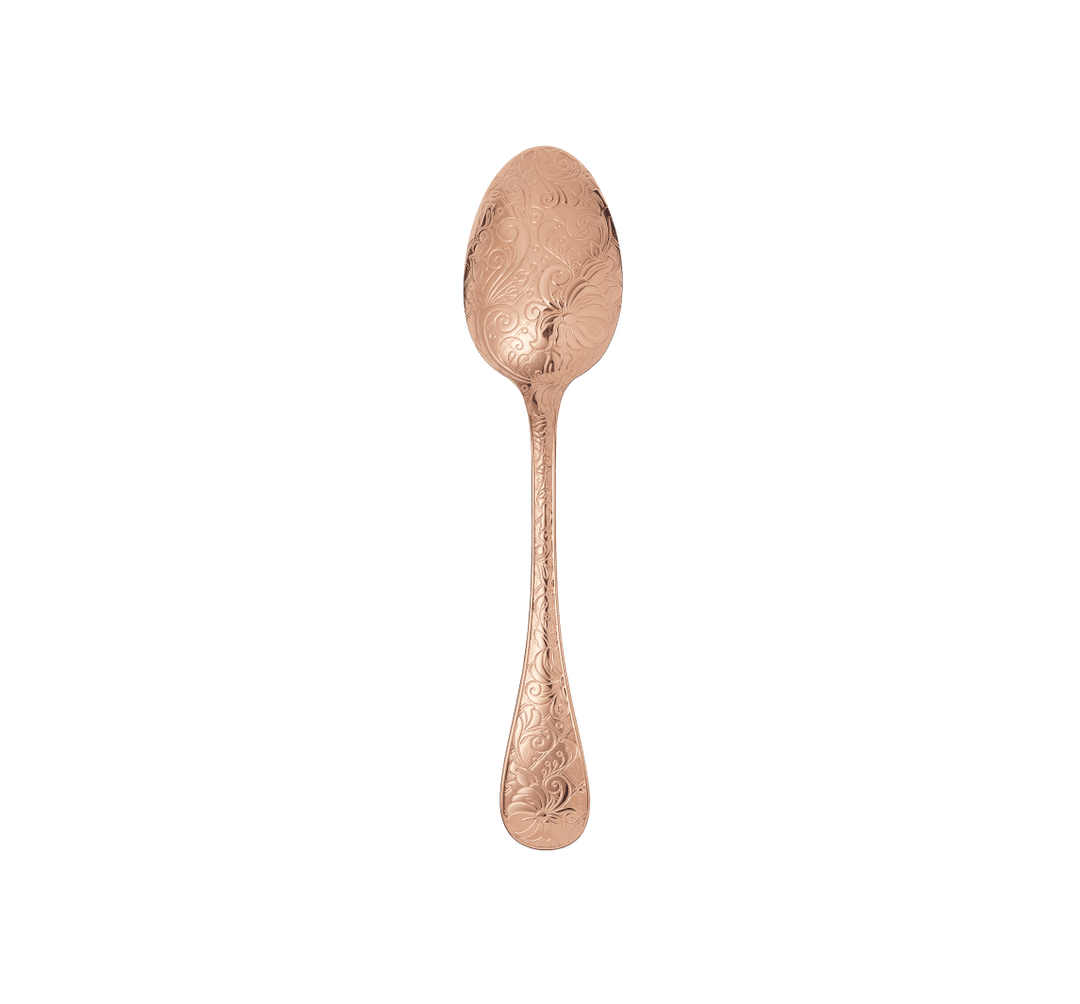 Jardin d'Eden - Dessert Spoon - Gilded Silver Plated - Pink Gold