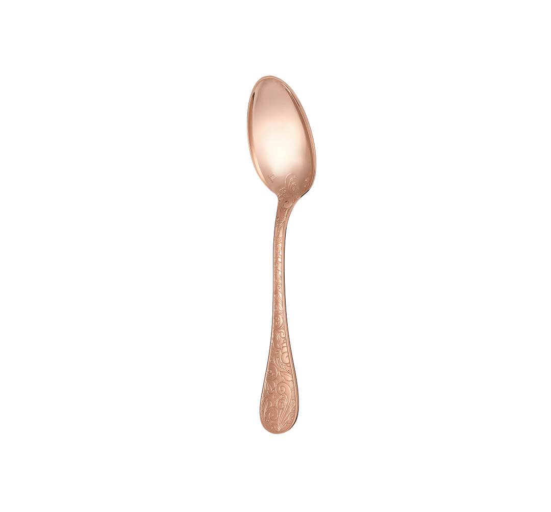 Jardin d'Eden - Dessert Spoon - Gilded Silver Plated - Pink Gold