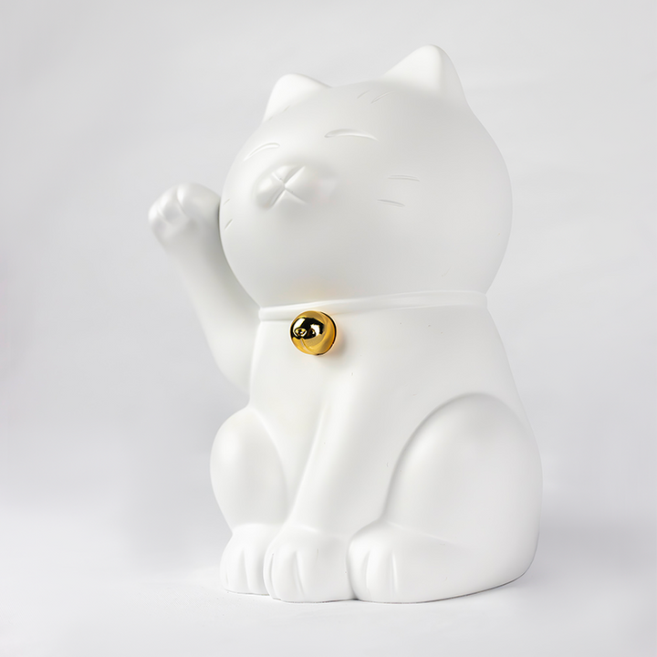 Maneki Neko - White & Gold - Small