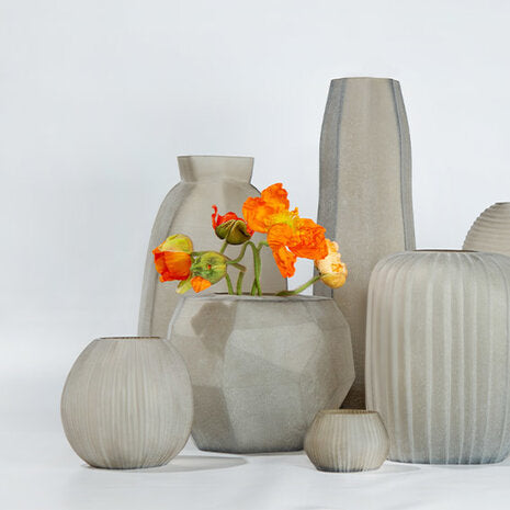 Vase - Cubistic - Smokegrey - Round