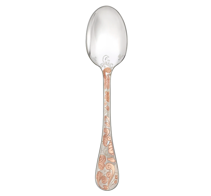 Jardin d'Eden - Table Spoon - Partially Gilded Silver Plated - Pink Gold