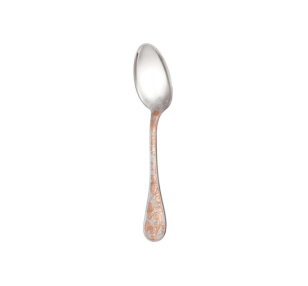 Jardin d'Eden - Dessert Spoon - Partially Gilded Silver Plated - Pink Gold
