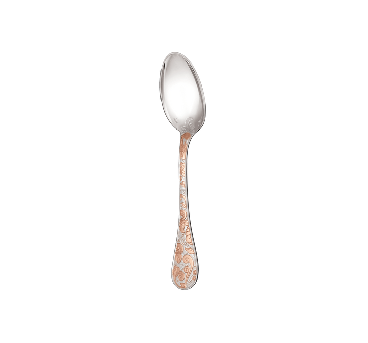 Jardin d'Eden - Dessert Spoon - Partially Gilded Silver Plated - Pink Gold