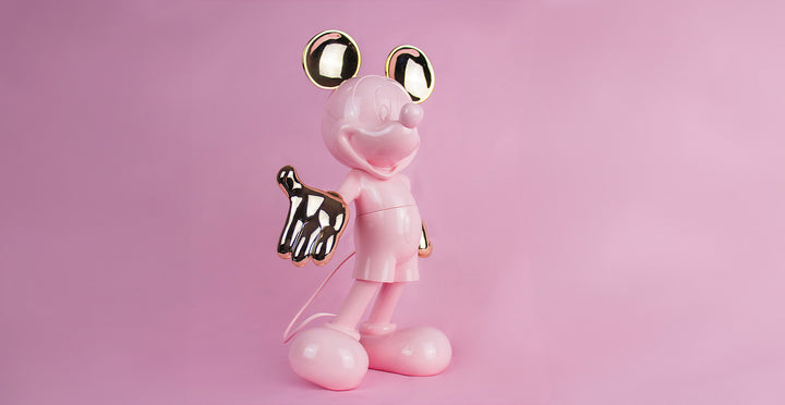 Mickey Welcome - Bicolore - Pink & Gold Small
