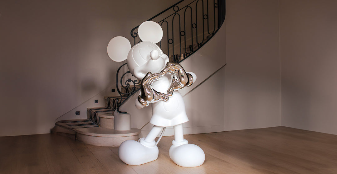 Mickey - With Love - White & Silver Large