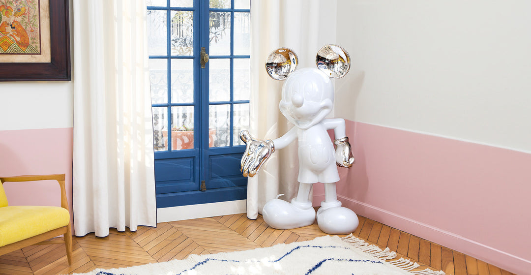 Mickey Welcome - Bicolore - White & Silver Large