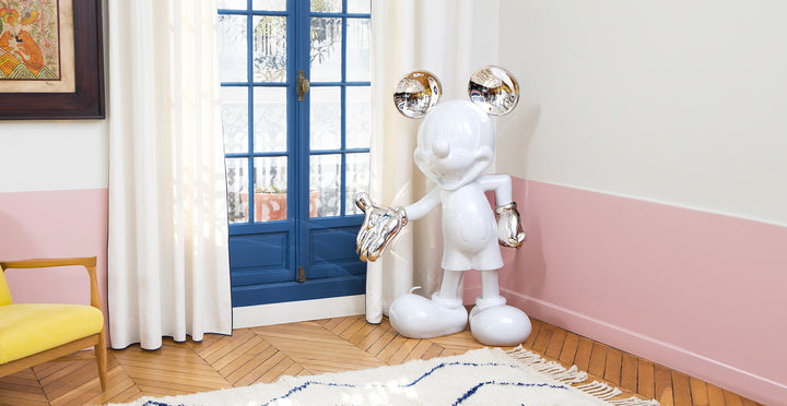 Mickey Welcome - Bicolore - White & Silver Large
