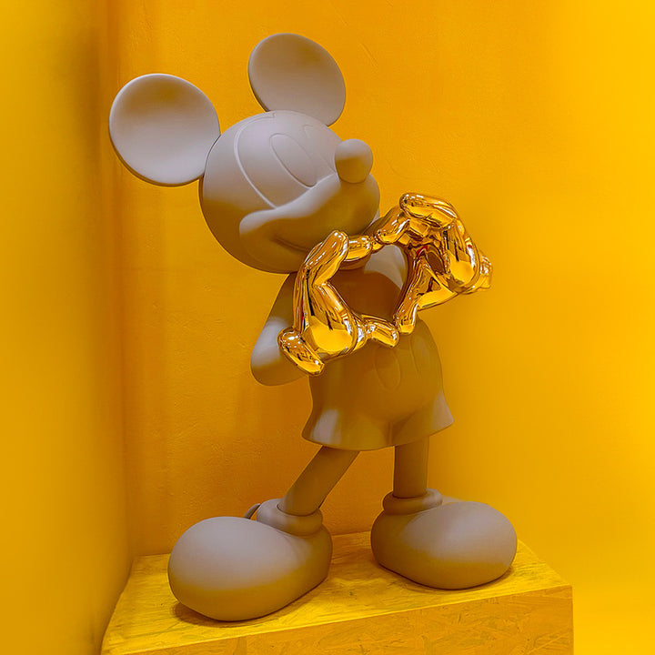 Mickey - With Love - Taupe & Gold Medium