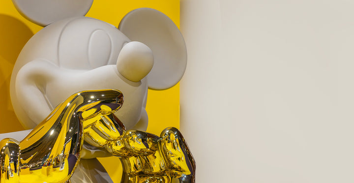 Mickey - With Love - Taupe & Gold Medium