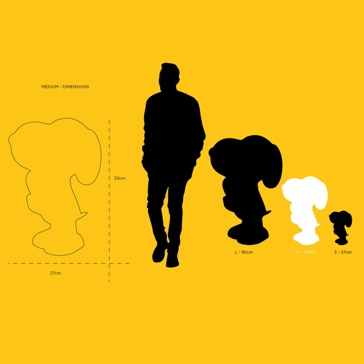 Snoopy Heart - Balck & Gold Medium