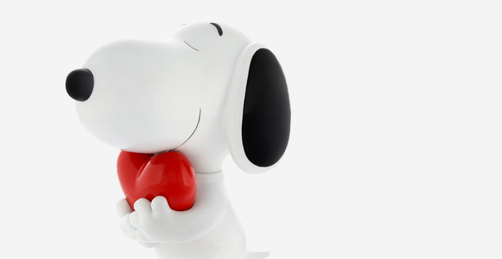 Snoopy Heart - White Red & Black - Small