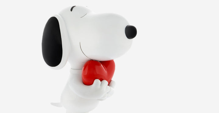 Snoopy Heart - White Red & Black - Small