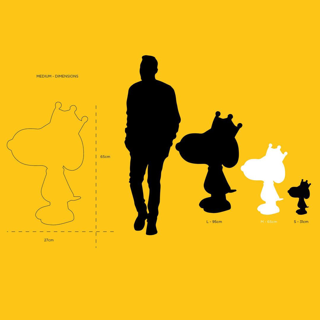 Snoopy - Crown Bicolor - White & Gold Medium