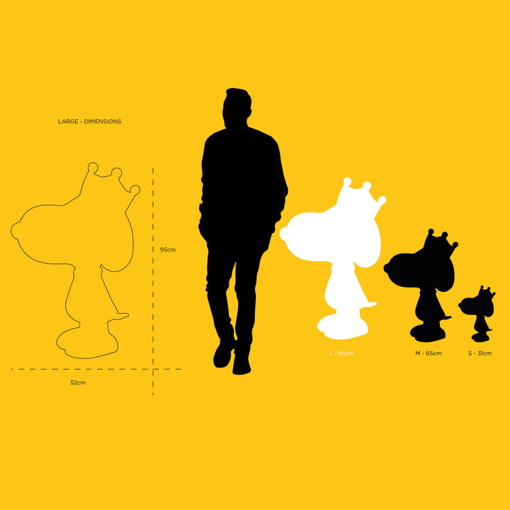 Snoopy - Crown Bicolor - Black & Gold Large