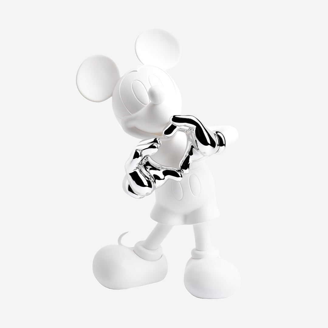 Mickey - With Love - White & Silver Large