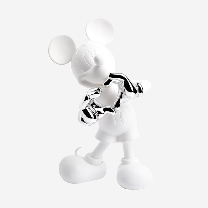 Mickey - With Love - White & Silver Large