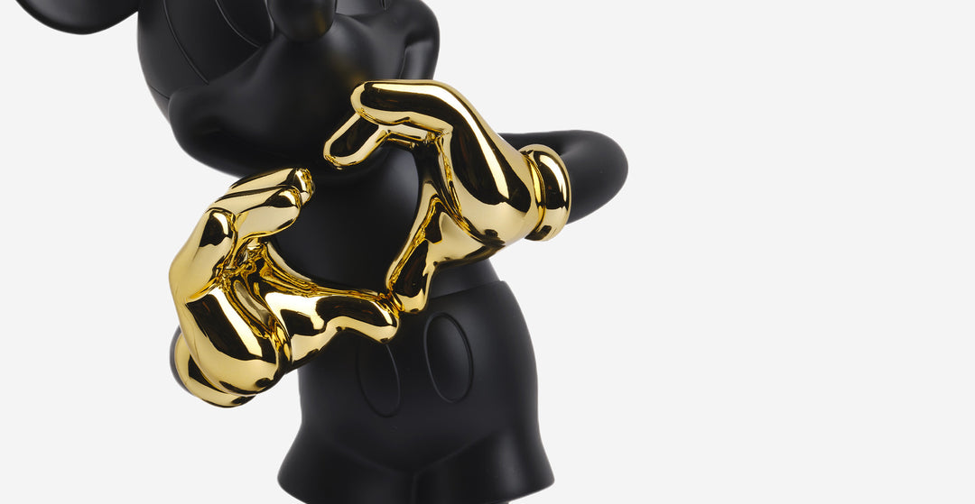 Mickey - With Love - Black & Gold Large