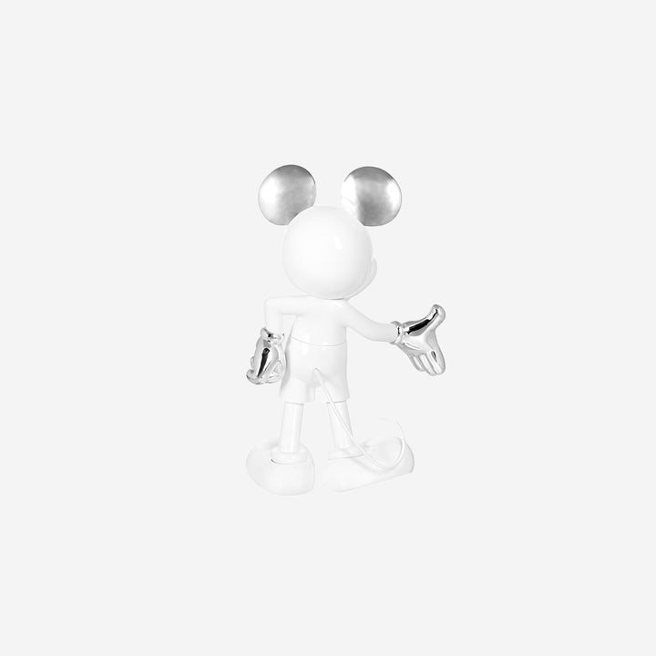 Mickey Welcome - Bicolore - White & Silver Small