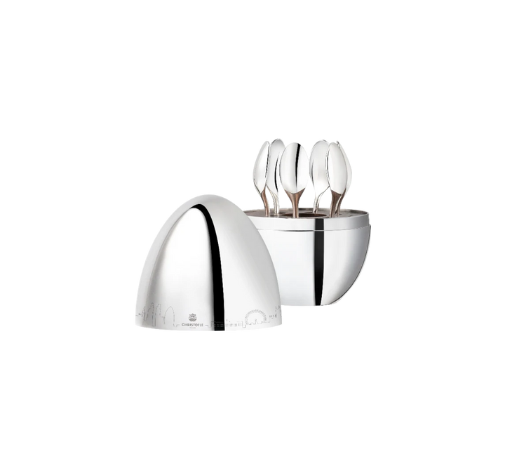 MOOD SKYLINE - 6-Piece Espresso Spoon Set London - Silver