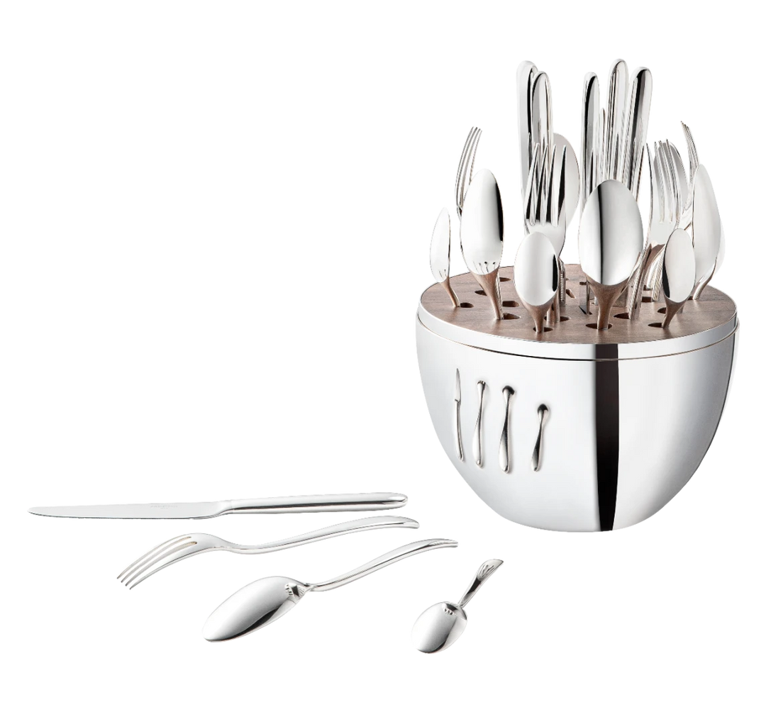 MOOD - 24-Piece Silver-Plated Flatware Set with Chest - Silver