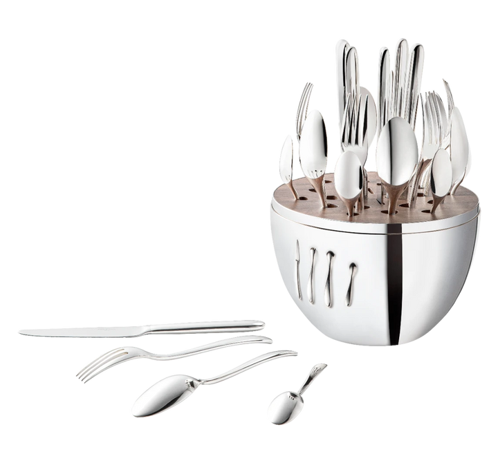 MOOD - 24-Piece Silver-Plated Flatware Set with Chest - Silver