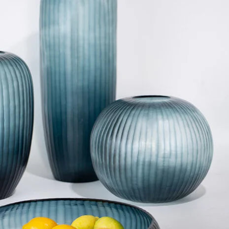 Vase - Gobi - Ocean Blue / Indigo  - Round