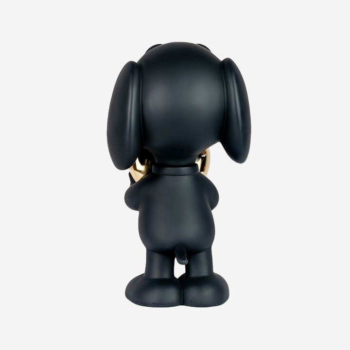 Snoopy Heart - Black & Gold Large