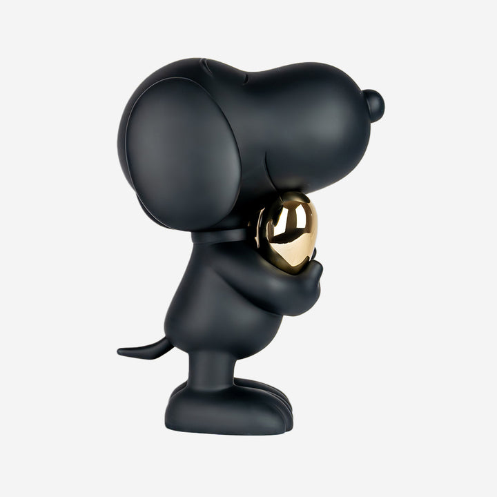 Snoopy Heart - Black & Gold Large
