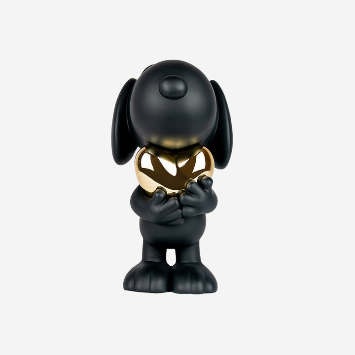 Snoopy Heart - Balck & Gold Medium