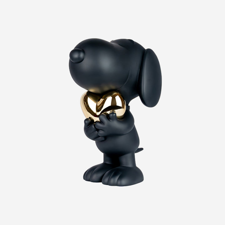 Snoopy Heart - Balck & Gold Medium