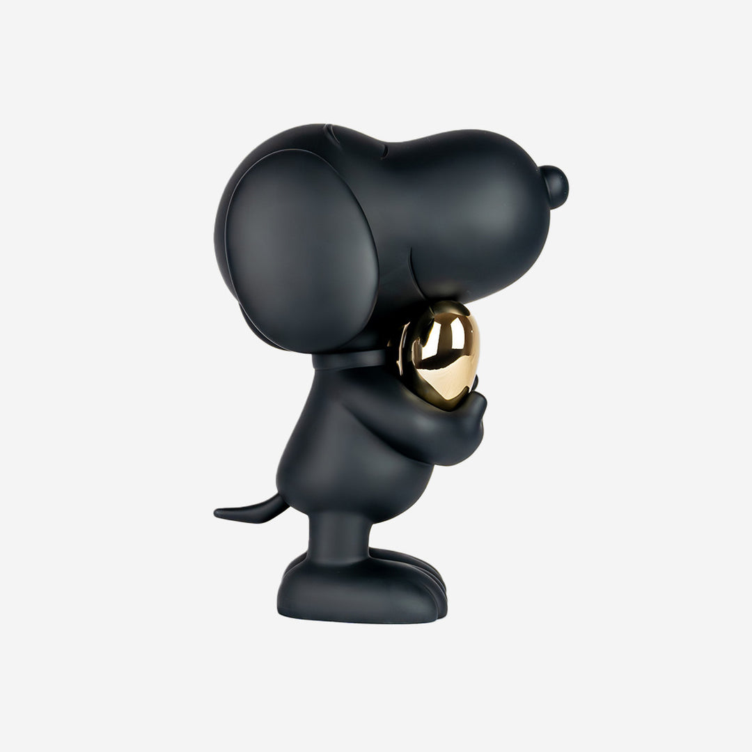 Snoopy Heart - Balck & Gold Medium