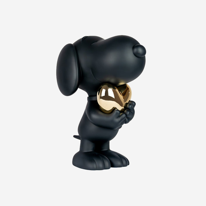 Snoopy Heart - Balck & Gold Medium