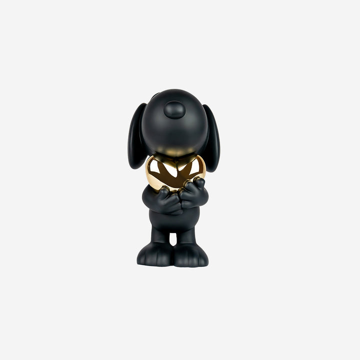 Snoopy Heart - Black & Gold Medium