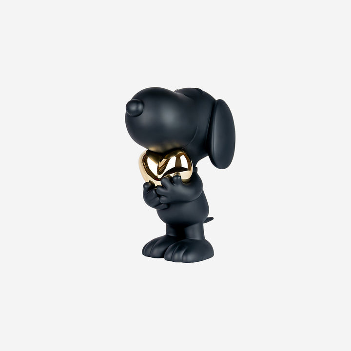 Snoopy Heart - Black & Gold Medium