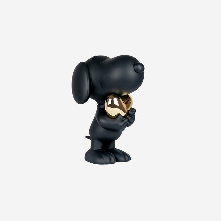 Snoopy Heart - Black & Gold Medium
