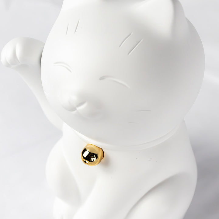 Maneki Neko - White & Gold - Small