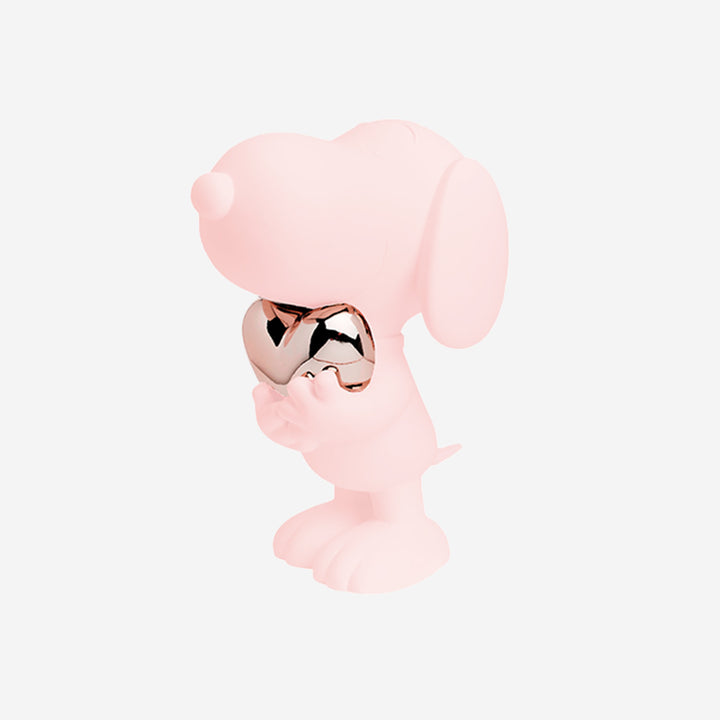 Snoopy Heart - Pink & Gold Medium