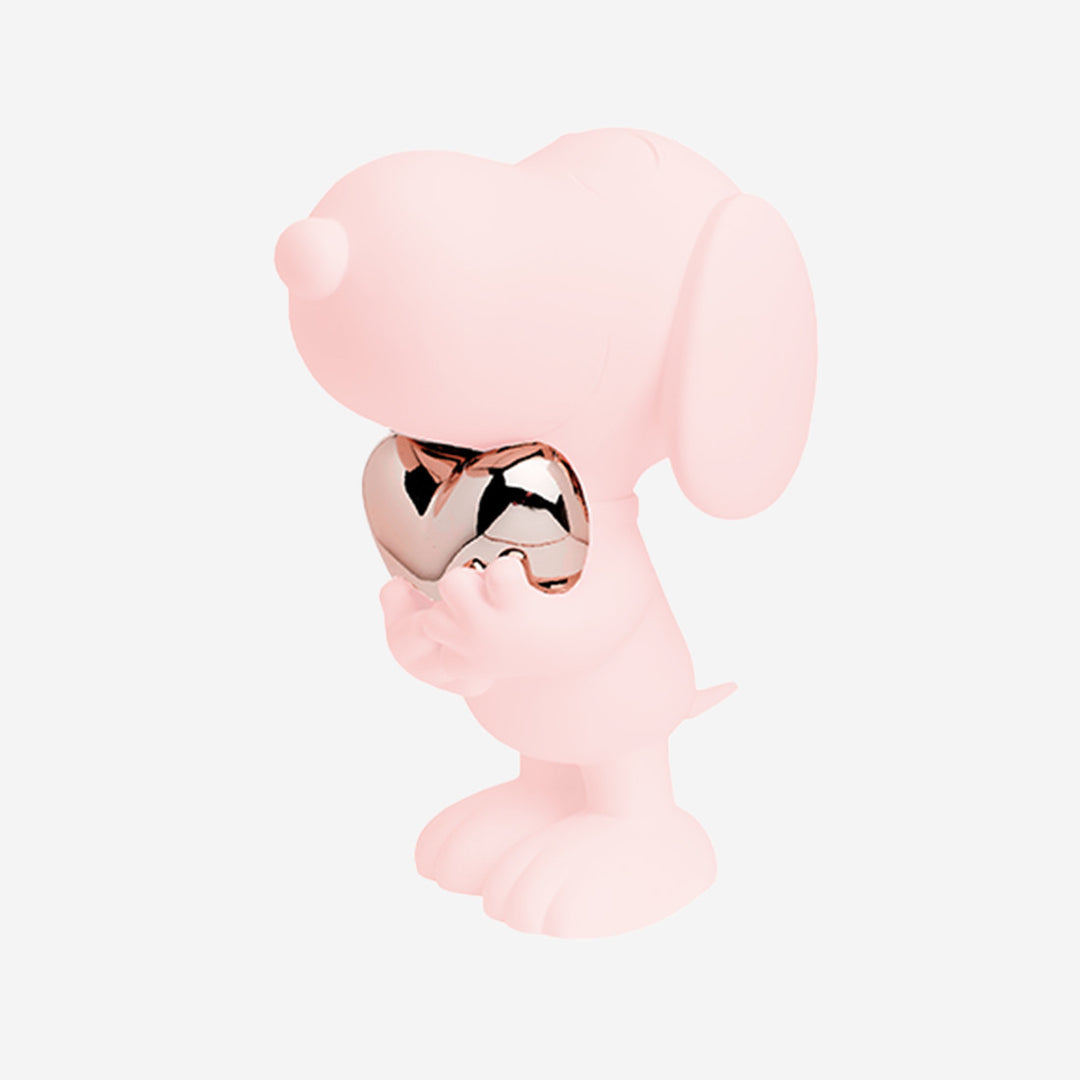 Snoopy Heart - Pink & Gold Large