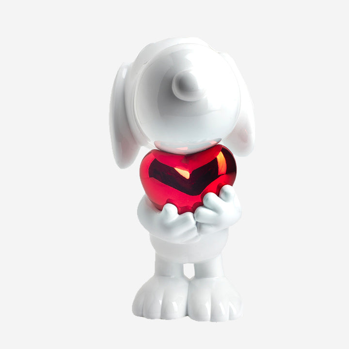 Snoopy Heart - White & Red Large