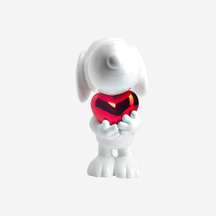 Snoopy Heart - White & Red Medium