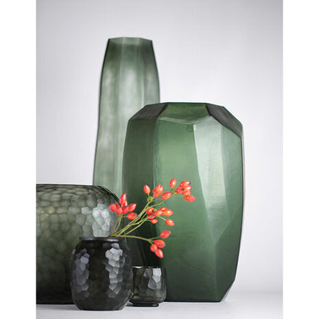 Vase - Cubistic - Black Steelgrey - Tall