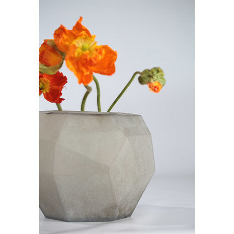 Vase - Cubistic - Smokegrey - Round