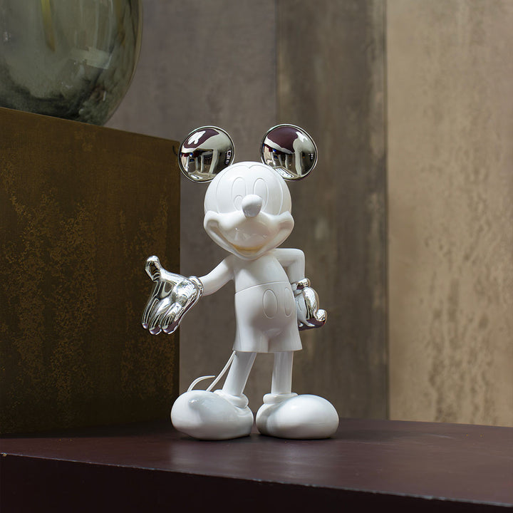 Mickey Welcome - Bicolore - White & Silver Small