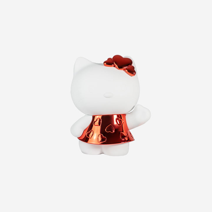 Hello Kitty Heart - Chromed White & Red - Small
