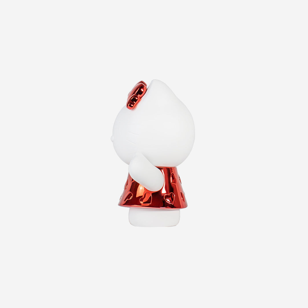 Hello Kitty Heart - Chromed White & Red - Small