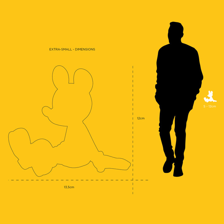 Sitting Mickey - Marcel Wanders - Chrome Silver  - 12cm