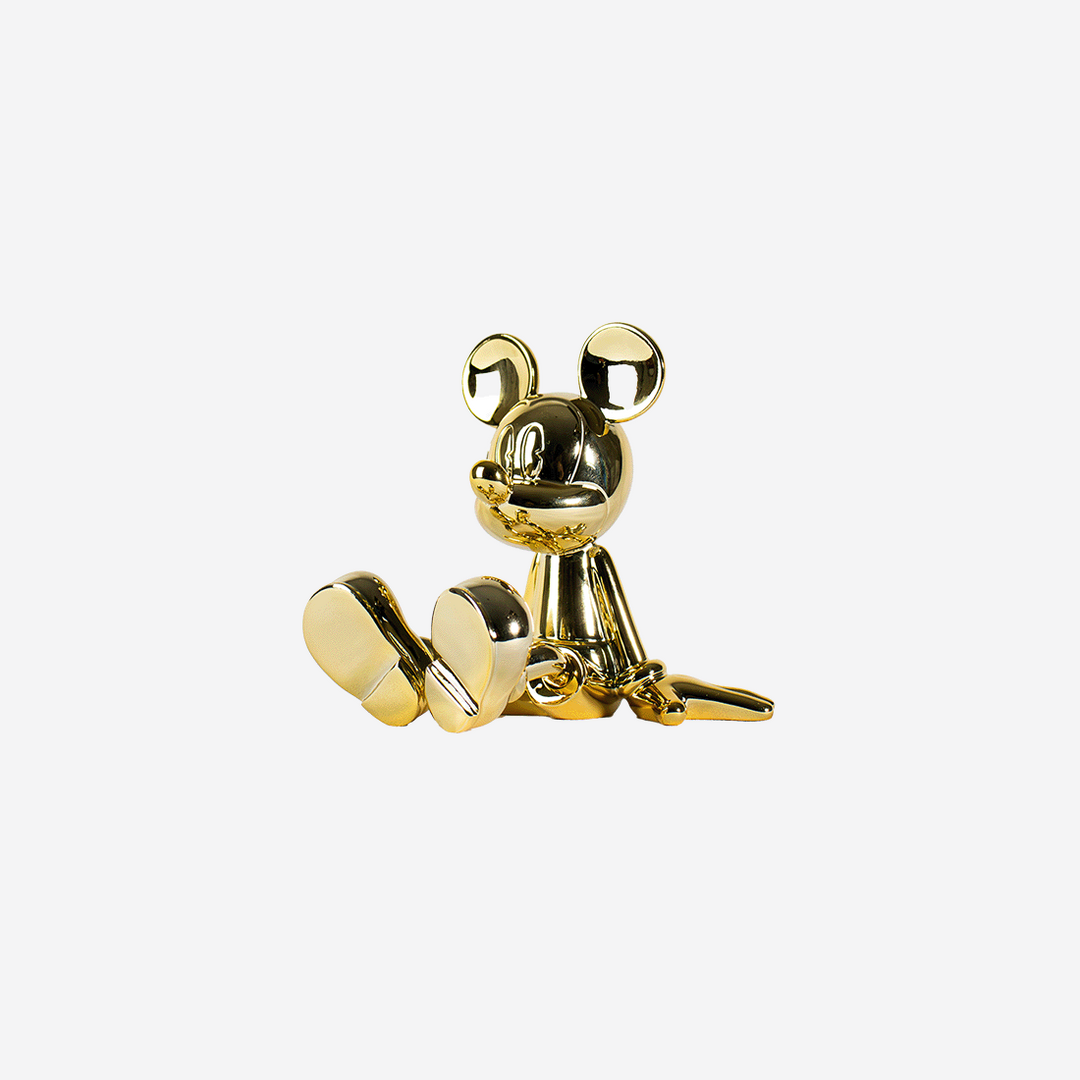 Sitting Mickey - Marcel Wanders -  Chrome Gold - 12cm