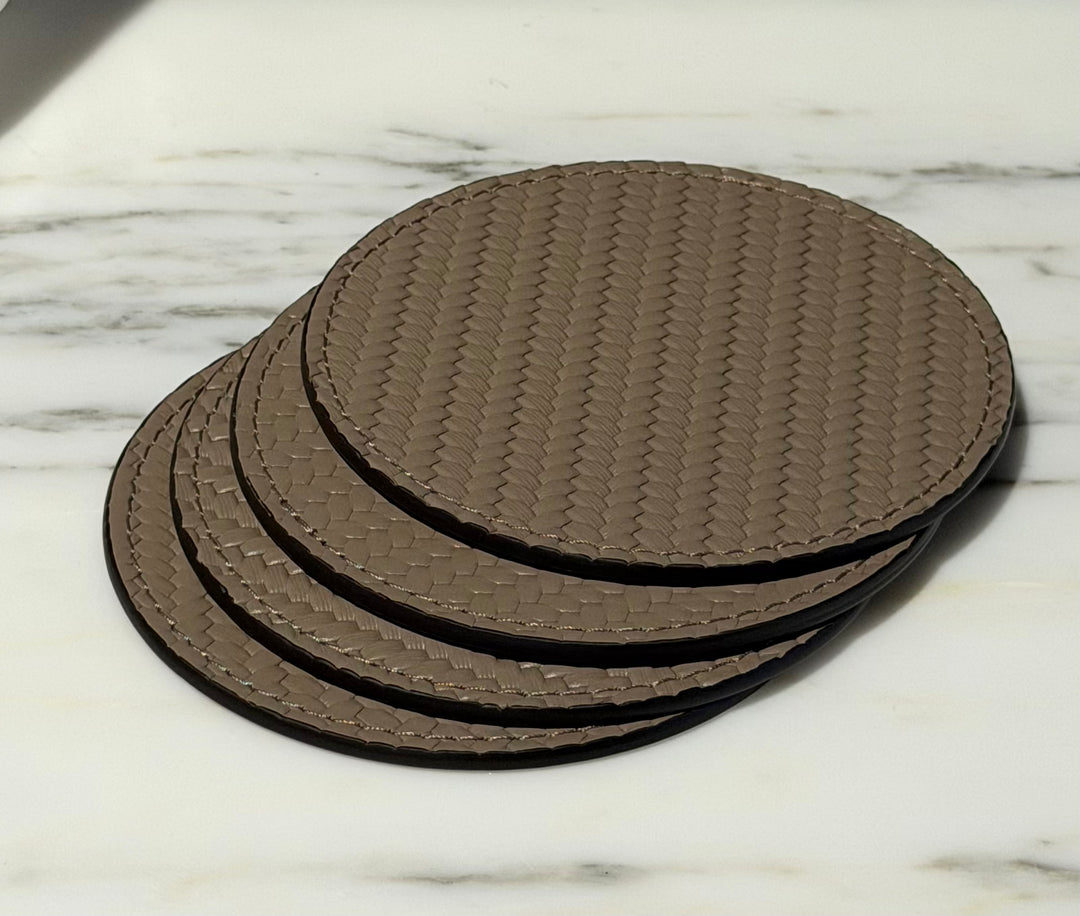 Round Coasters | Firenze Taupe