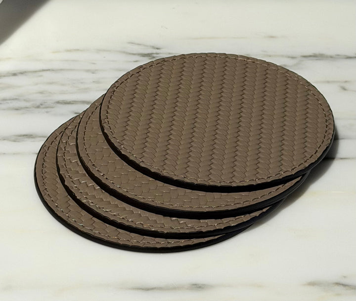 Round Coasters | Firenze Taupe